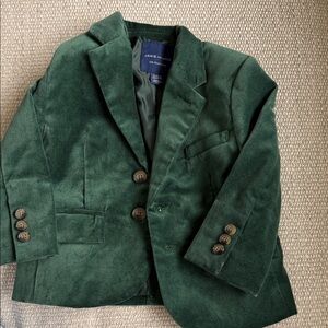 Janie and Jack Forest Green Velvet Blazer
